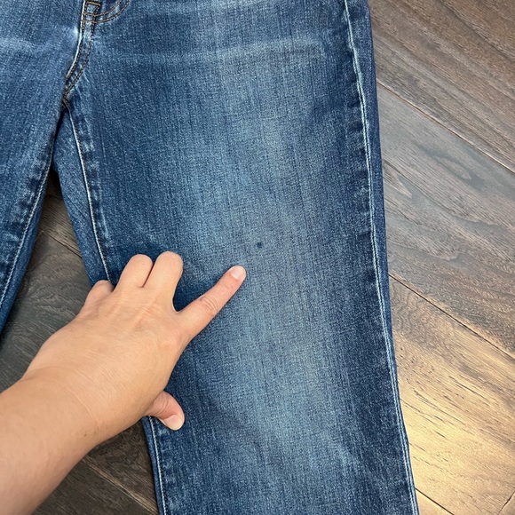 J. Crew Slim Boyfriend High Waisted Step Hem Jeans Blue Denim Size 27 - Picture 7 of 10